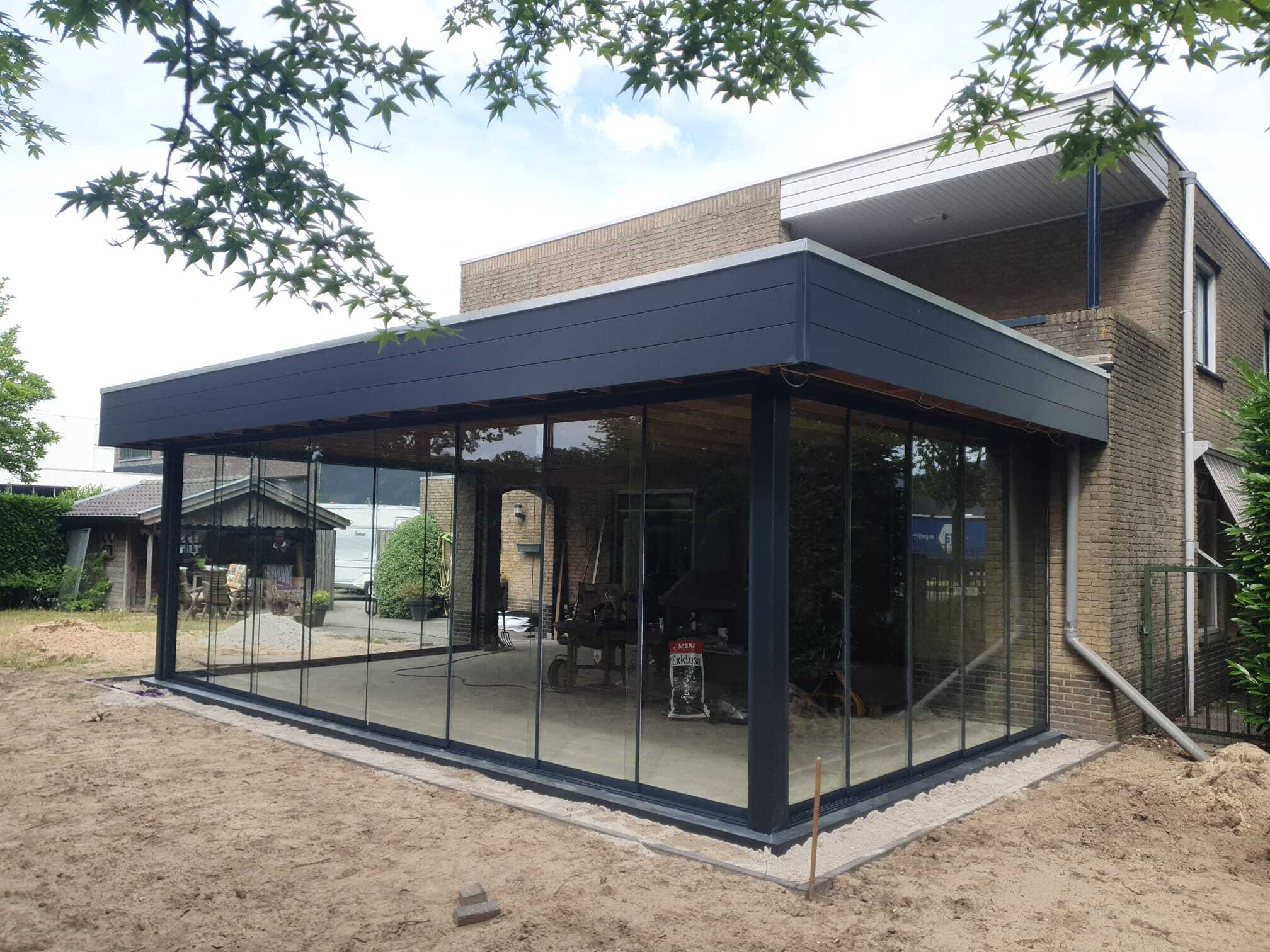 6-Rail Glazen Schuifwand