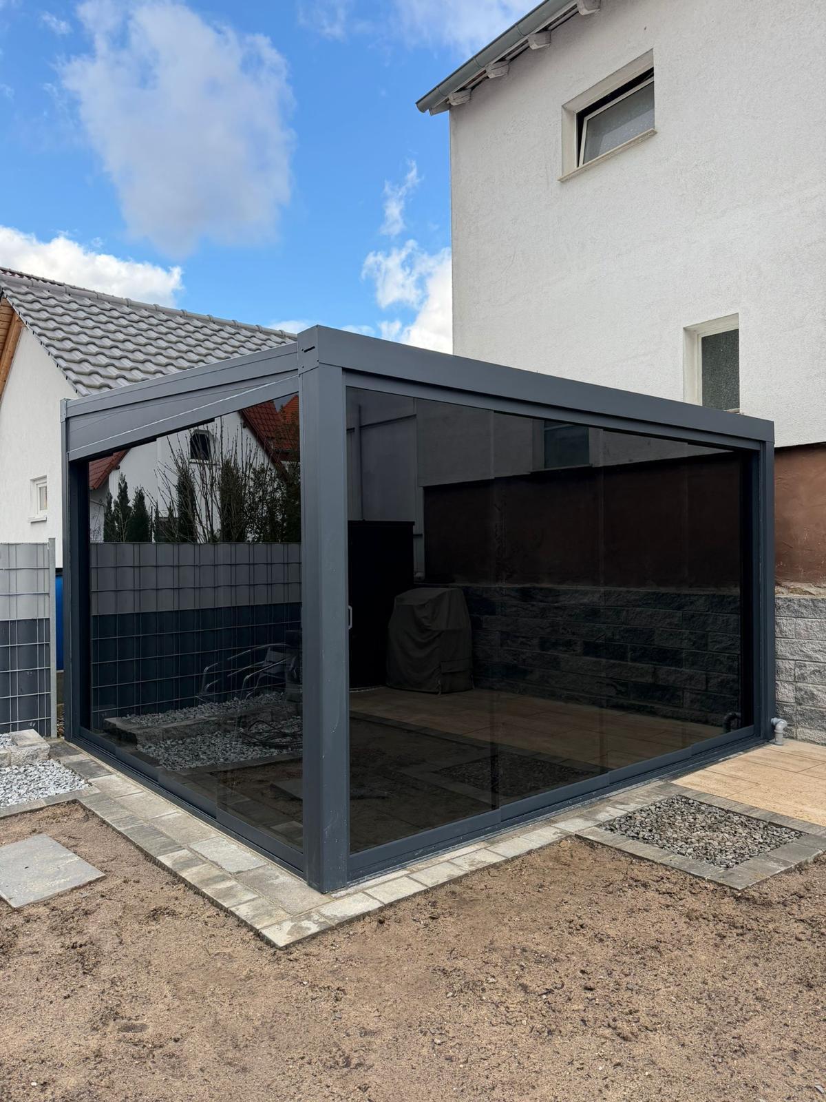 3-Rail Glazen Schuifwand